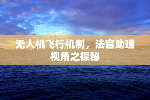 无人机飞行机制，法官助理视角之探秘