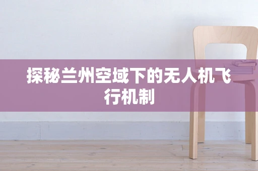 探秘兰州空域下的无人机飞行机制