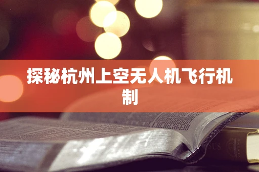探秘杭州上空无人机飞行机制