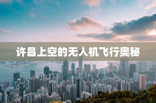 许昌上空的无人机飞行奥秘