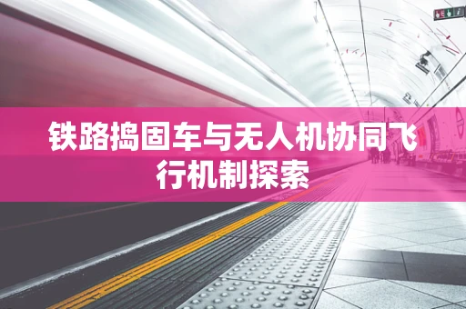 铁路捣固车与无人机协同飞行机制探索