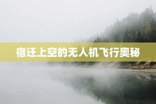 宿迁上空的无人机飞行奥秘