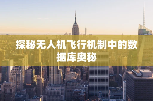 探秘无人机飞行机制中的数据库奥秘