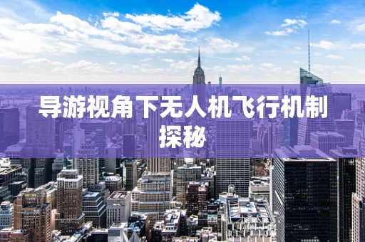 导游视角下无人机飞行机制探秘