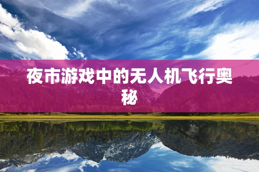 夜市游戏中的无人机飞行奥秘