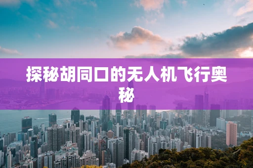 探秘胡同口的无人机飞行奥秘