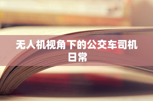无人机视角下的公交车司机日常