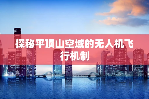 探秘平顶山空域的无人机飞行机制