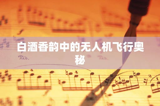 白酒香韵中的无人机飞行奥秘