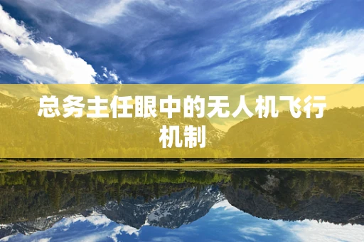 总务主任眼中的无人机飞行机制