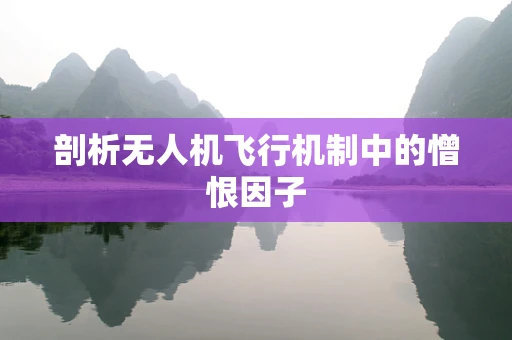 剖析无人机飞行机制中的憎恨因子