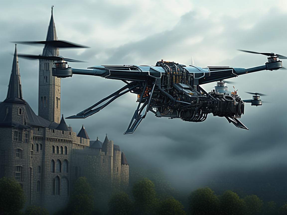 探秘城堡上空的无人机飞行机制