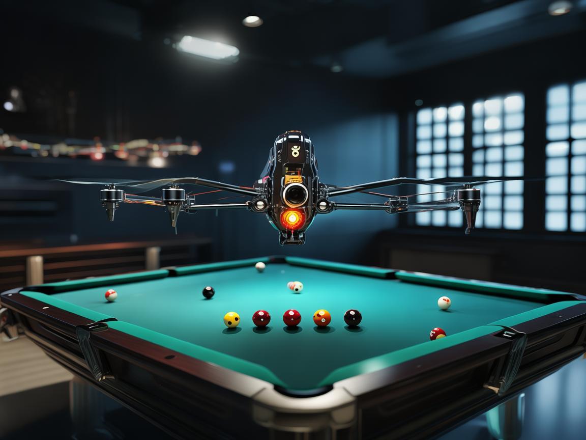 无人机模拟台球运动,飞行机制新探索 无人机模拟台球运动,飞行机制新探索
