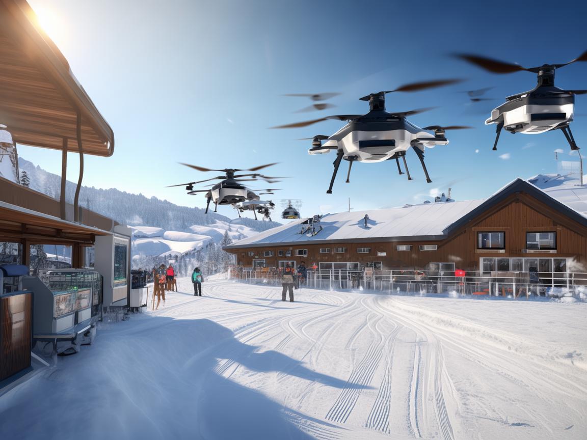 无人机助力滑雪场服务中心高效运行 无人机助力滑雪场服务中心高效运行