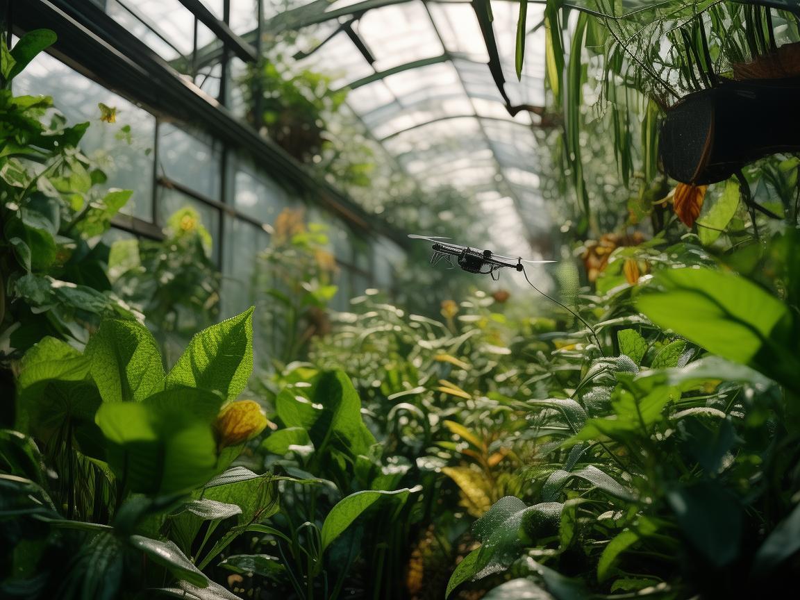 植物园温室中的无人机飞行探秘