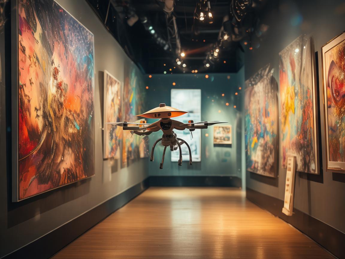 艺术品店内的无人机奇幻之旅