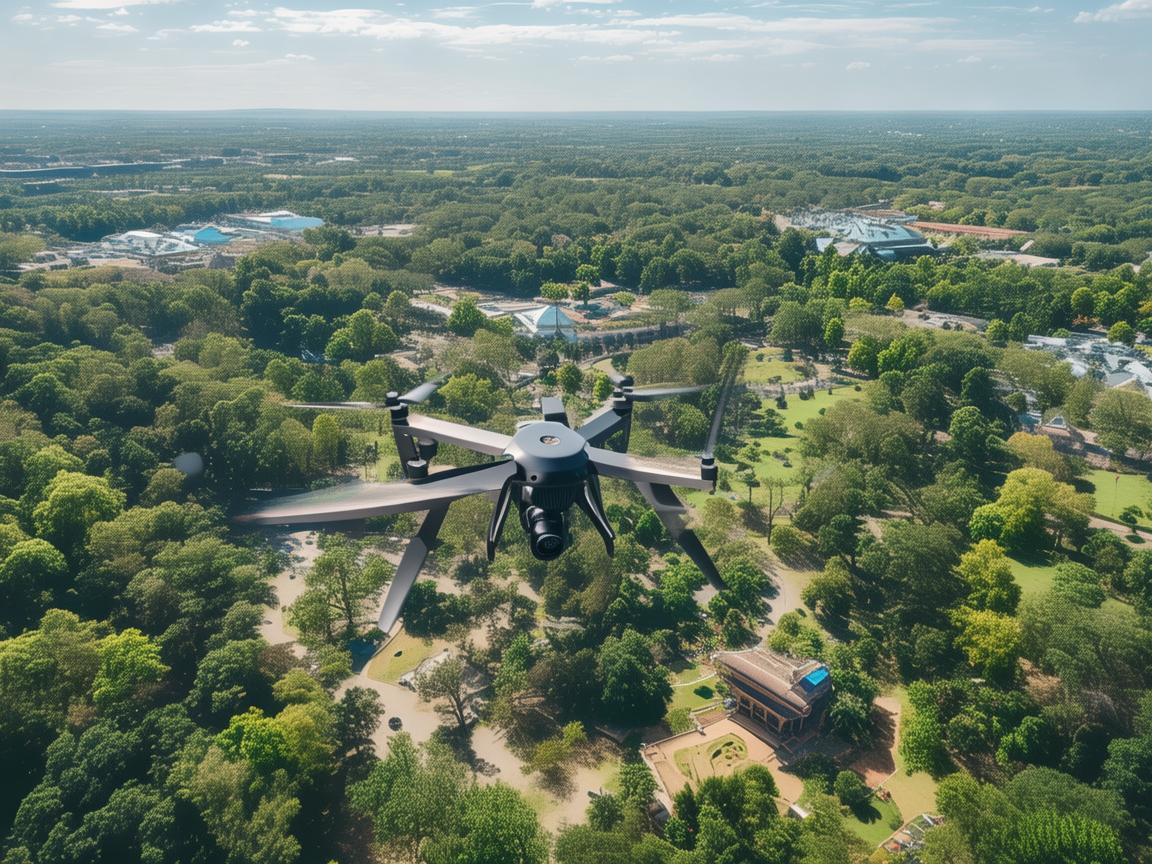 动物园上空的无人机探秘