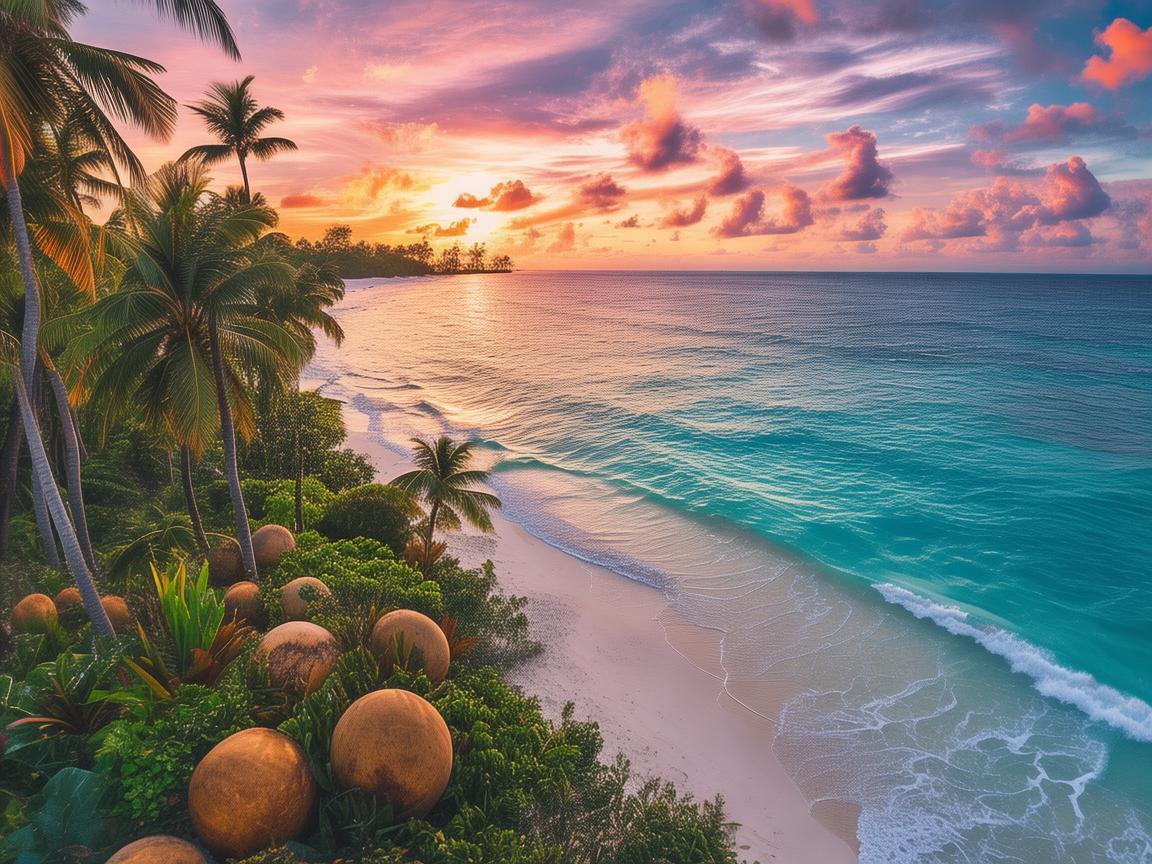 无人机视角下的椰子奇幻之旅